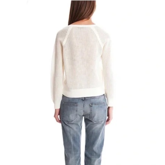 RAG & BONE The Shelby Pullover In Vanilla Perforated Raglan Sleeves New York XS - Picture 4 of 17